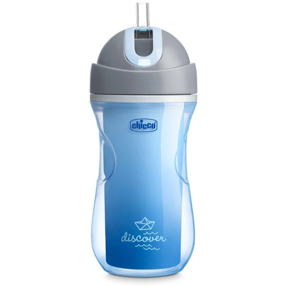 Chicco Isı Yalıtımlı Pipetli Spor Bardak 14 Ay+ 266 ml Mavi ürün görseli 1