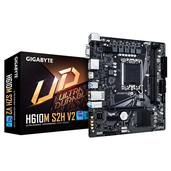 Gigabyte H610M-S2H-V2 Intel LGA1700 DDR5 Micro ATX Anakart ürün görseli 1