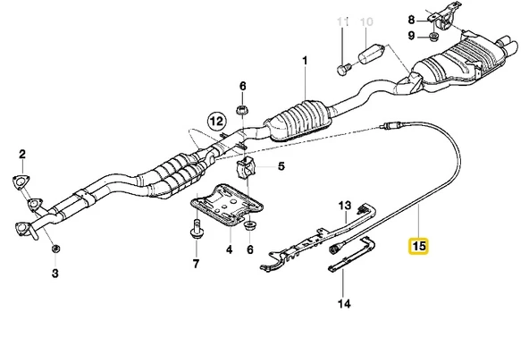 BMW M43 M44 M52 M54 M62 M73N MOTOR NGK OKSİJEN SENSÖRÜ 1739845 ürün görseli 1