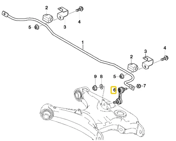 BMW E39 FROW ARKA VİRAJ ASKI ROTU 33551095532 ürün görseli 1