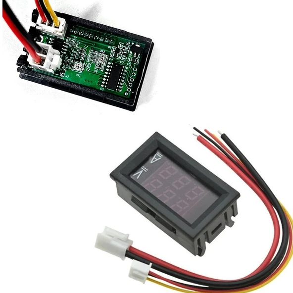 YATE10 DC 0-100V 0-10A Voltampermetre - Resim 5