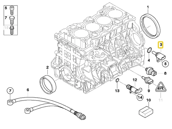 BMW N43 MOTOR WENDER KRANK SENSÖRÜ 13627548660 - 13627594047 ürün görseli 1