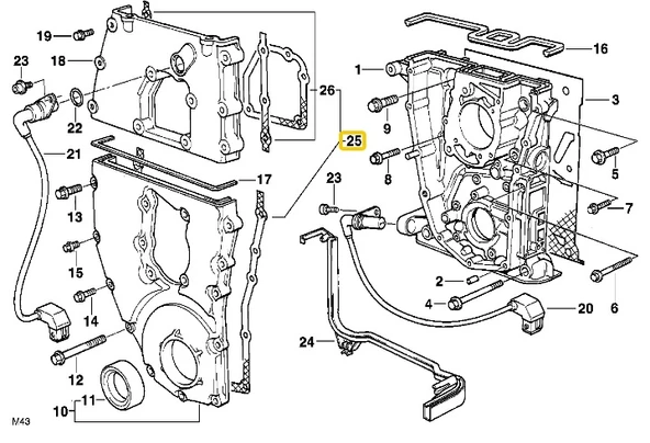 BMW E34 E36 E46 VE Z3 M43 MOTOR ÖN KAPAK CONTASI 11141743033 ürün görseli 1