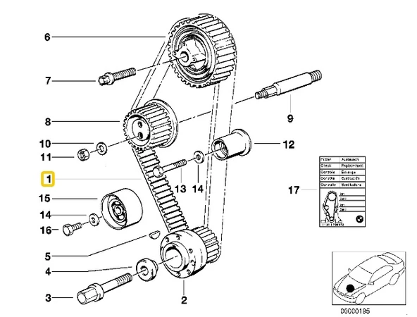 BMW M40 MOTOR BOSCH TRİGER KAYIŞI 11311734608 ürün görseli 1