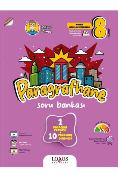 8. Sınıf Paragrafhane Soru Bankası Lodos Yayınları ürün görseli 1
