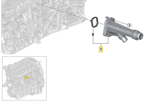 BMW N57 N57S MOTOR SU FLANŞI 11117803751 ürün görseli 1