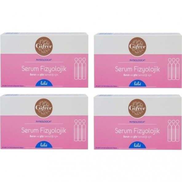 Gifrer Serum Fizyolojik 5 ml 20 Flakon 4 Adet ürün görseli 1