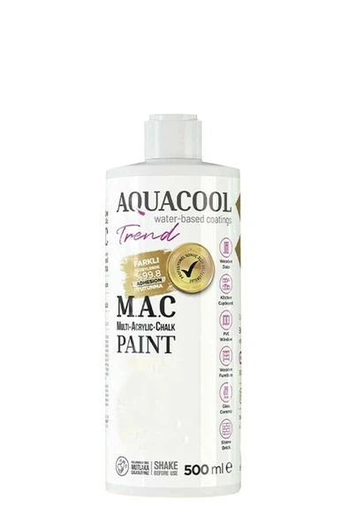 Aquacool Trend M.A.C Su Bazlı Metalik Dönüşüm Boyası 500 ml. ürün görseli 1