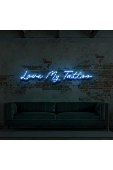 Love My Tattoo Yazılı Neon Tabela ürün görseli 1