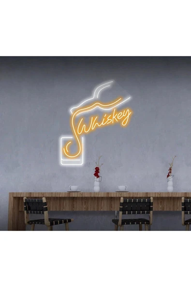 Whiskey Yazılı ve Şekilli Neon Tabela ürün görseli 1