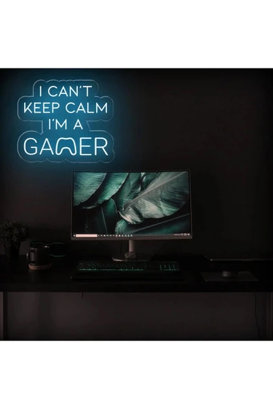 I CAN'T KEEP CALM I'M A GAMER Yazılı Neon Tabela ürün görseli 1