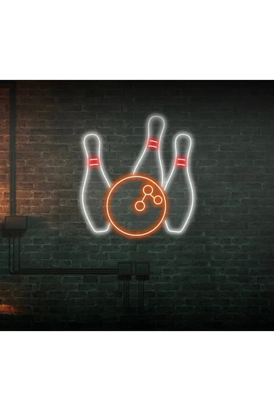 Bowling Topu ve Lobutu Şekilli Neon Tabela ürün görseli 1
