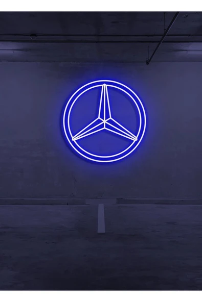 Rent A Carlara Özel Mercedes Logo Neon Tabela ürün görseli 1