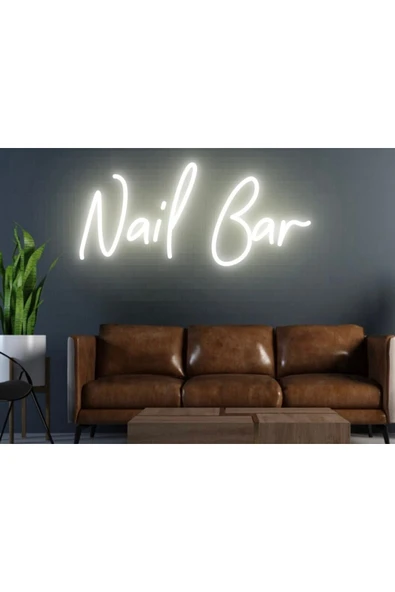Nail Bar Yazılı Neon Tabela ürün görseli 1