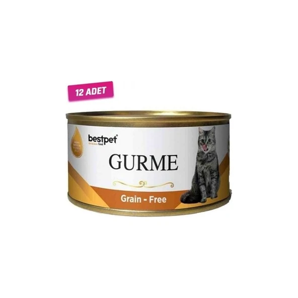 Bestpet 12 Adet - Best Pet Gurme Jöleli Cigerli Yetişkin Kedi Konservesi 100 gr ürün görseli 1
