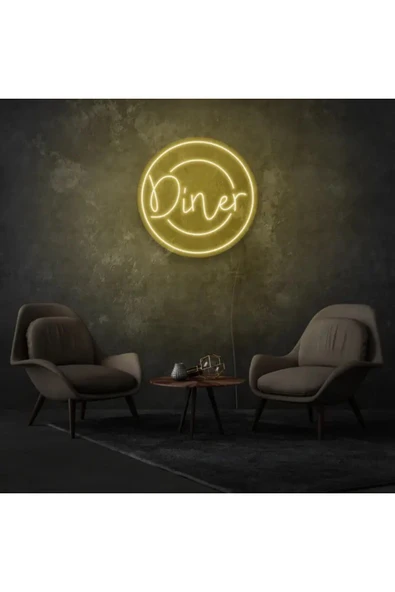 Restoranlara Özel Diner Yazılı Neon Tabela ürün görseli 1