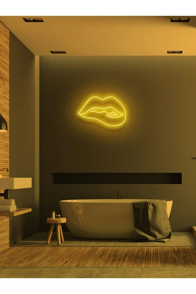 Dudak Figürlü Neon Tabela ürün görseli 1