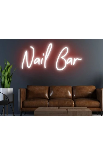 Nail Bar Yazılı Neon Tabela ürün görseli 1