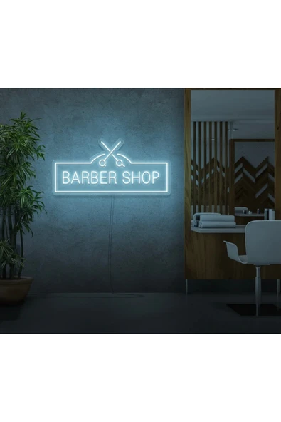 BARBER SHOP Yazılı ve Şekilli Neon Tabela ürün görseli 1