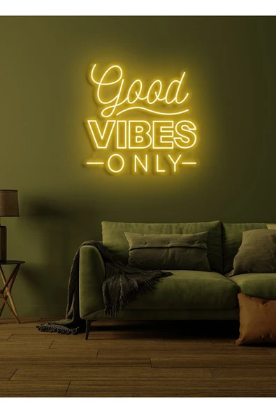 Good VIBES Only Yazılı Neon Tabela ürün görseli 1