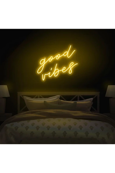 Good Vibes Yazılı Neon Tabela ürün görseli 1