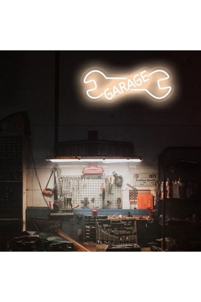 GARAGE Yazılı ve Şekilli Neon Tabela ürün görseli 1