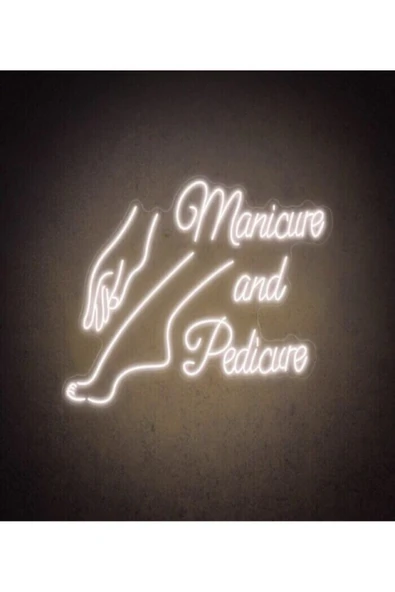 Manicure and Pedicure Yazılı ve Şekilli Neon Tabela ürün görseli 1