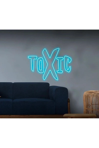 TOXIC Yazılı Neon Tabela ürün görseli 1