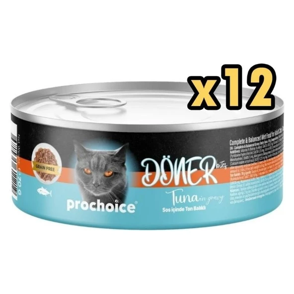Prochoice Döner Bites Ton Balık Yetişkin Kedi Konservesi 70 gr x 12 Adet ürün görseli 1