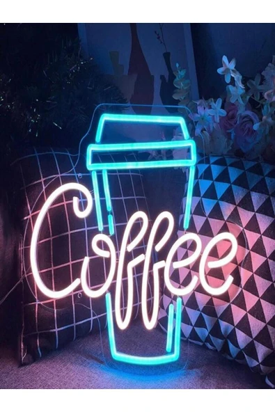 Coffee Bardak Neon Tabela ürün görseli 1