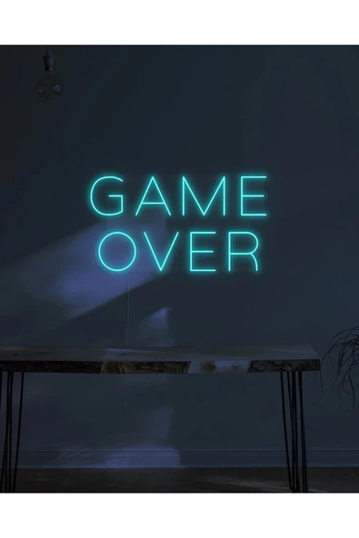 GAME OVER Yazılı Neon Tabela ürün görseli 1