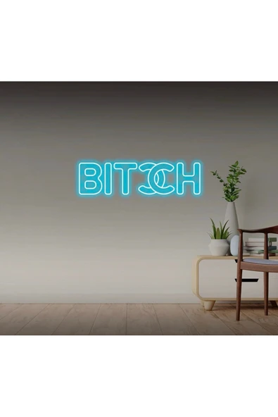 BITCH Yazılı Neon Tabela ürün görseli 1