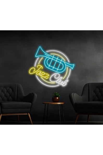 Jazz Club Yazılı ve Şekilli Neon Tabela ürün görseli 1