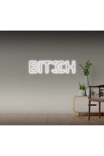 BITCH Yazılı Neon Tabela ürün görseli 1