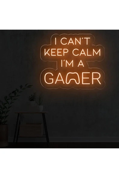 I CAN'T KEEP CALM I'M A GAMER Yazılı Neon Tabela ürün görseli 1