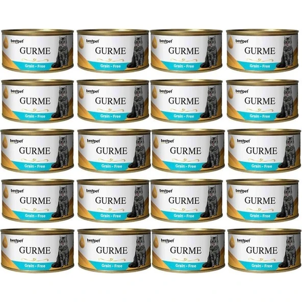 Bestpet Gurme Kedi Konservesi Ton ve Hamsi Parça Etli 100 gr 20ADET ürün görseli 1