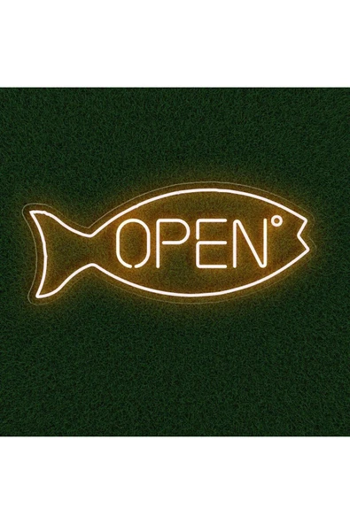 OPEN Yazılı ve Şekilli Neon Tabela ürün görseli 1