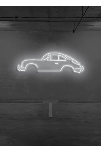 Rent A Carlara Özel Retro Araba Figürlü Neon Tabela ürün görseli 1