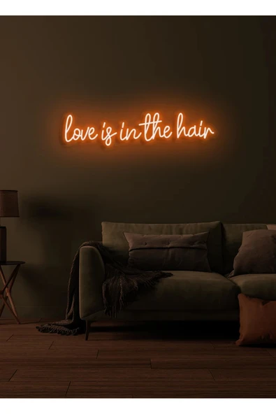 Love is in the hair Yazılı Neon Tabela ürün görseli 1