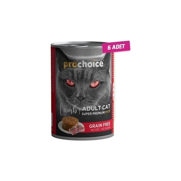Pro Choice 6 Adet - Pro Choice Adult Kuzulu Yetişkin Kedi Konservesi 400 gr ürün görseli 1