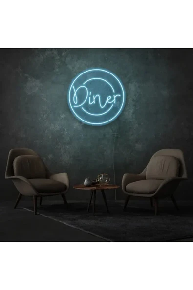 Restoranlara Özel Diner Yazılı Neon Tabela ürün görseli 1