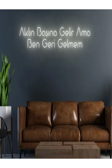 Aklın Başına Gelir Ama Ben Geri Gelmem Yazılı Neon Tabela ürün görseli 1