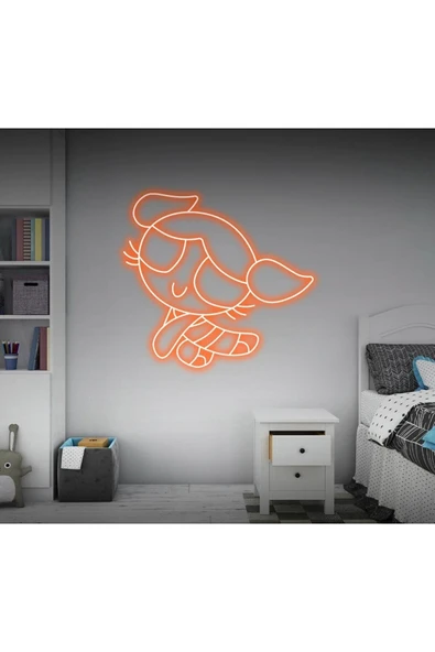 Power Puff Girls Bubbles Figürlü Neon Tabela ürün görseli 1