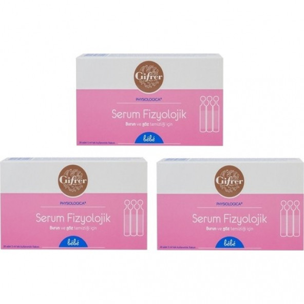 Gifrer Serum Fizyolojik 5 ml 20 Flakon 3 Adet ürün görseli 1