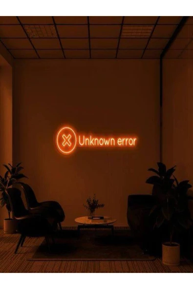 Unknown Error Yazılı Neon Tabela ürün görseli 1