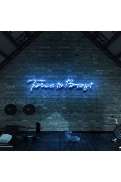 Time to Beast Yazılı Neon Tabela ürün görseli 1