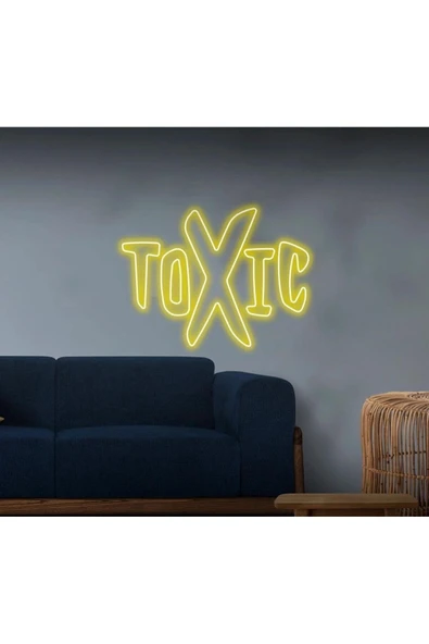 TOXIC Yazılı Neon Tabela ürün görseli 1