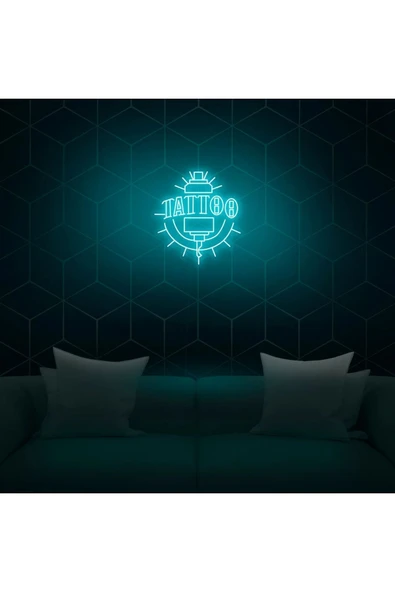 TATTOO Yazılı ve Şekilli Neon Tabela ürün görseli 1