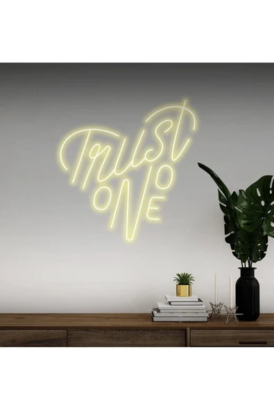 Trust No One Yazılı Neon Tabela ürün görseli 1