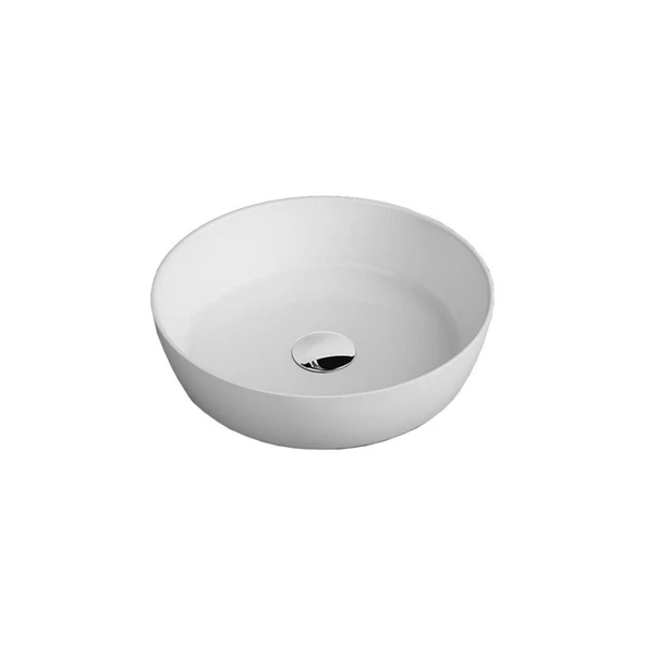Tezgah Üstü Set Üstü Lavabo 45 Çap Deliksiz Yuvarlak Quarter Bath Round Line ürün görseli 1